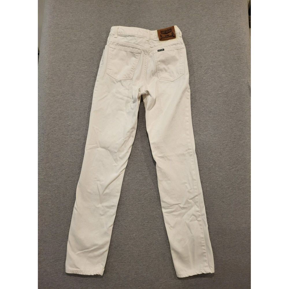 VINTAGE BIG JOHN SUPER SLIM 559 JEANS*MADE IN JAPAN*White - 25"x32" EARLY 1980's